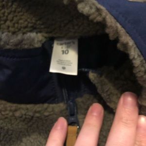 Hooded sweat shirt and vest